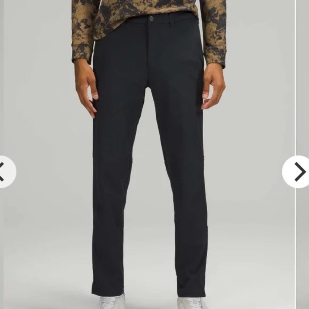 Lululemon Commission Pants Slim Warpstreme Fabric Black Size 38
